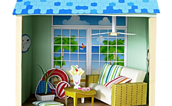 微型小屋 海边避暑别墅 纸模型图纸