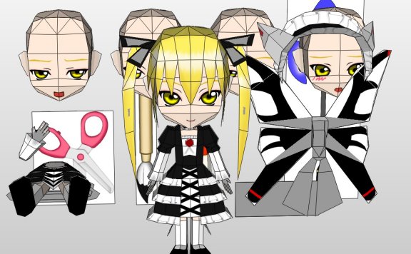 TipeDOLL-02 「Q版蒂塔」 纸模型图纸