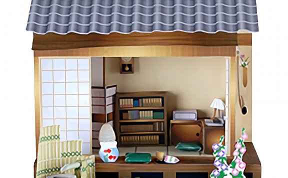 微型小屋 日式书房 纸模型图纸