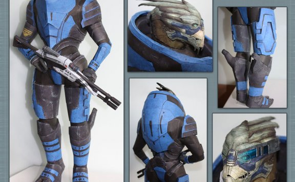 质量效应2 Garrus Vakarian（盖拉斯） 纸模型图纸