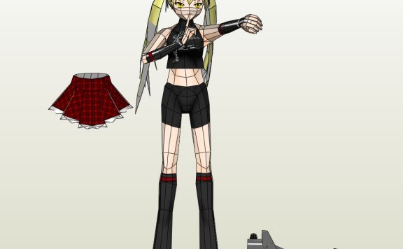 TipeDOLL-02 蒂塔 纸模型图纸