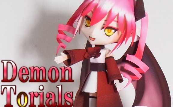 Demon torials Q版恶魔女孩 纸模型图纸