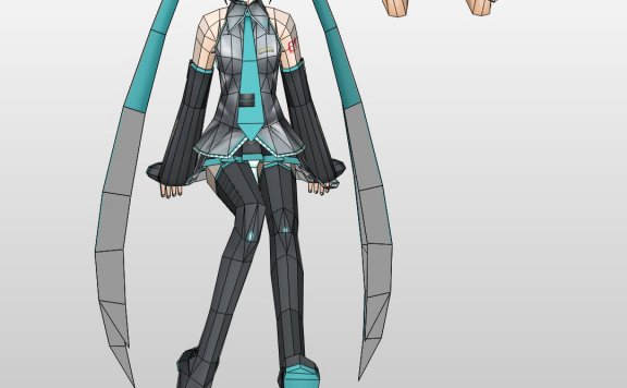 VOCALOID2「初音未来」 纸模型图纸