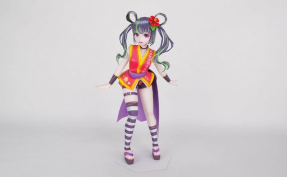 VTuber虚拟偶像 根間うい（おきなわ部） 纸模型图纸