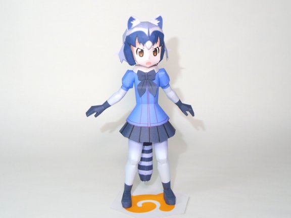《兽娘动物园》浣熊 纸模型图纸
