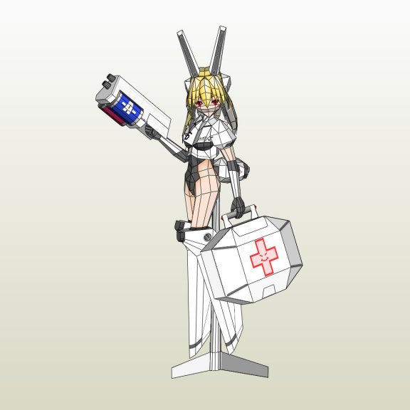 TipeDOLL-05 メッシェ机娘 纸模型图纸