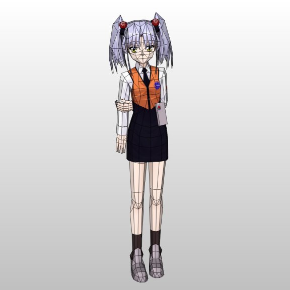 《机动战舰NADESICO》星野琉璃 纸模型图纸