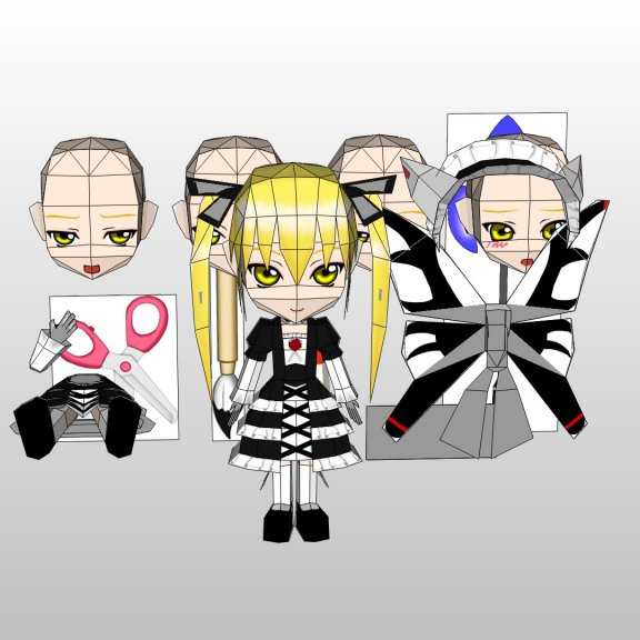 TipeDOLL-02 「Q版蒂塔」 纸模型图纸