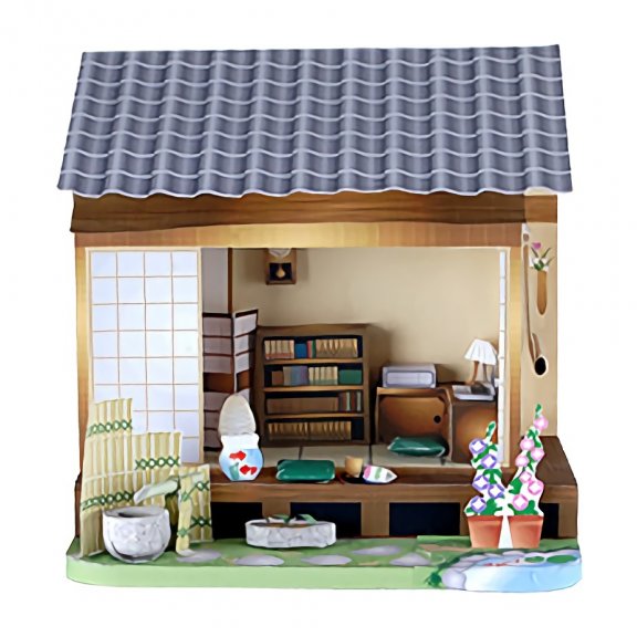 微型小屋 日式书房 纸模型图纸