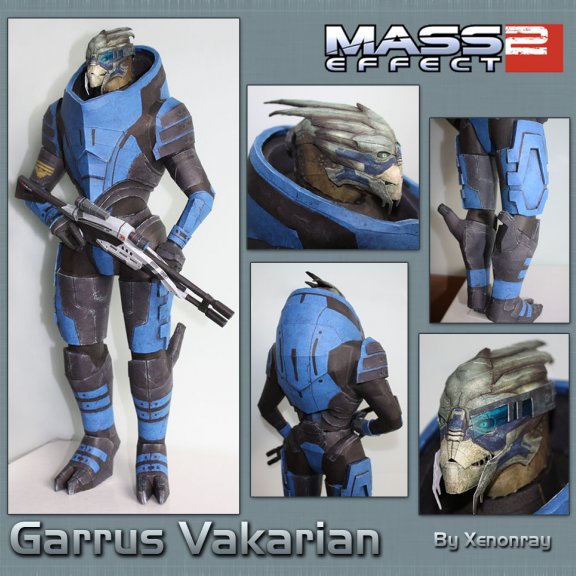 质量效应2 Garrus Vakarian（盖拉斯） 纸模型图纸