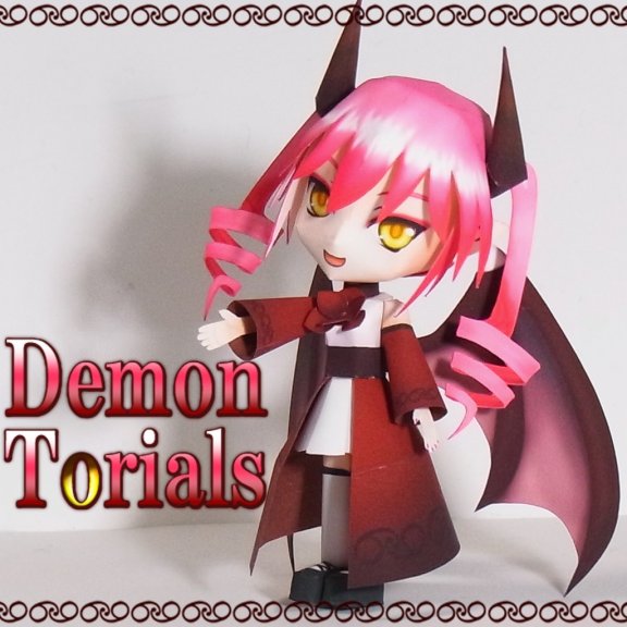 Demon torials Q版恶魔女孩 纸模型图纸
