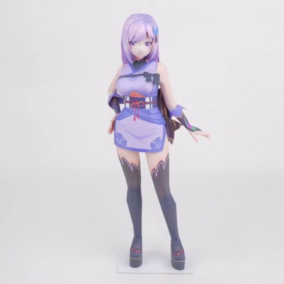 VTuber虚拟偶像 朝之瑠璃（朝之姐妹企划） 纸模型图纸