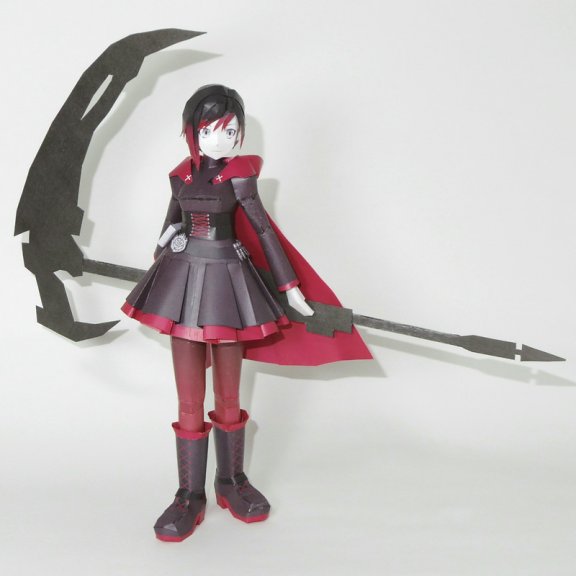 《RWBY》Ruby Rose（露比·罗丝/鲁比·洛斯） 纸模型图纸