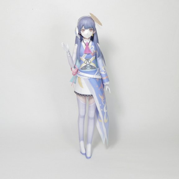 虚拟天气预报娘 Airi 纸模型图纸ver1.1