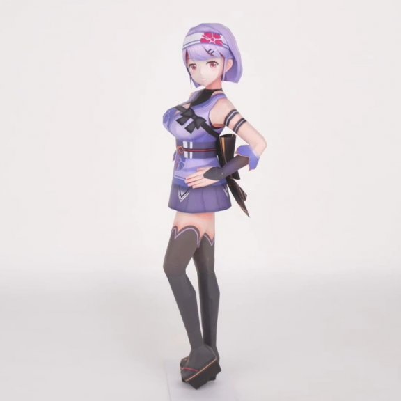 VTuber虚拟偶像 朝之茜（朝之姐妹企划） 纸模型图纸