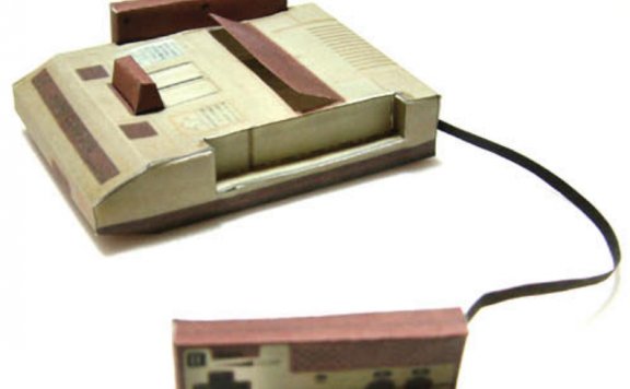 NES 红白游戏机附超级马力欧兄弟卡带  纸模型图纸