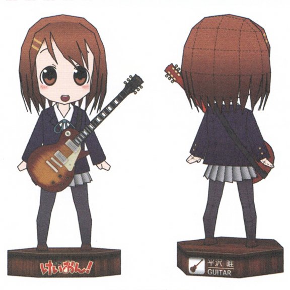 《轻音少女》平泽唯 Q版 纸模型图纸