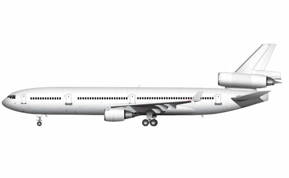 麦道MD-11客机 上色用空白涂装